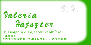 valeria hajszter business card